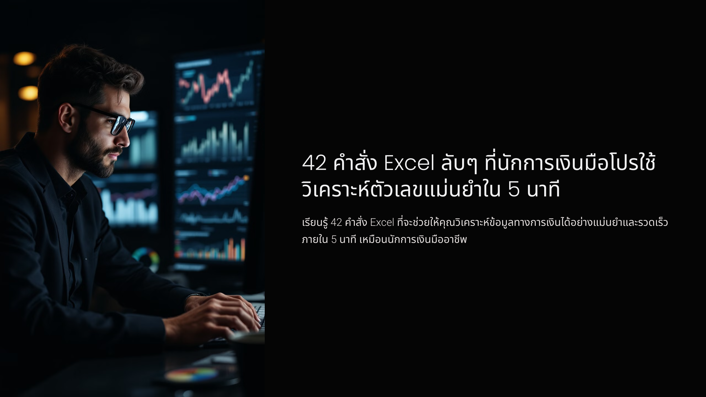 42 คำสั่ง Excel ลับๆ ที่นักการเงินมือโปรใช้ วิเคราะห์ตัวเลขแม่นยำใน 5 นาที